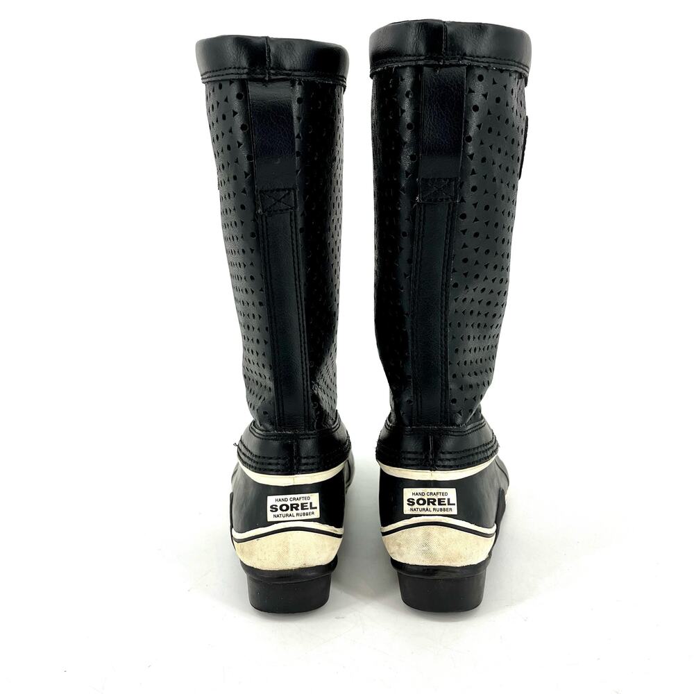 SOREL Women’s 7 Sorelli Insulated Waterproof Tall Boots Perforated Leather Shaft - Picture 5 of 8
